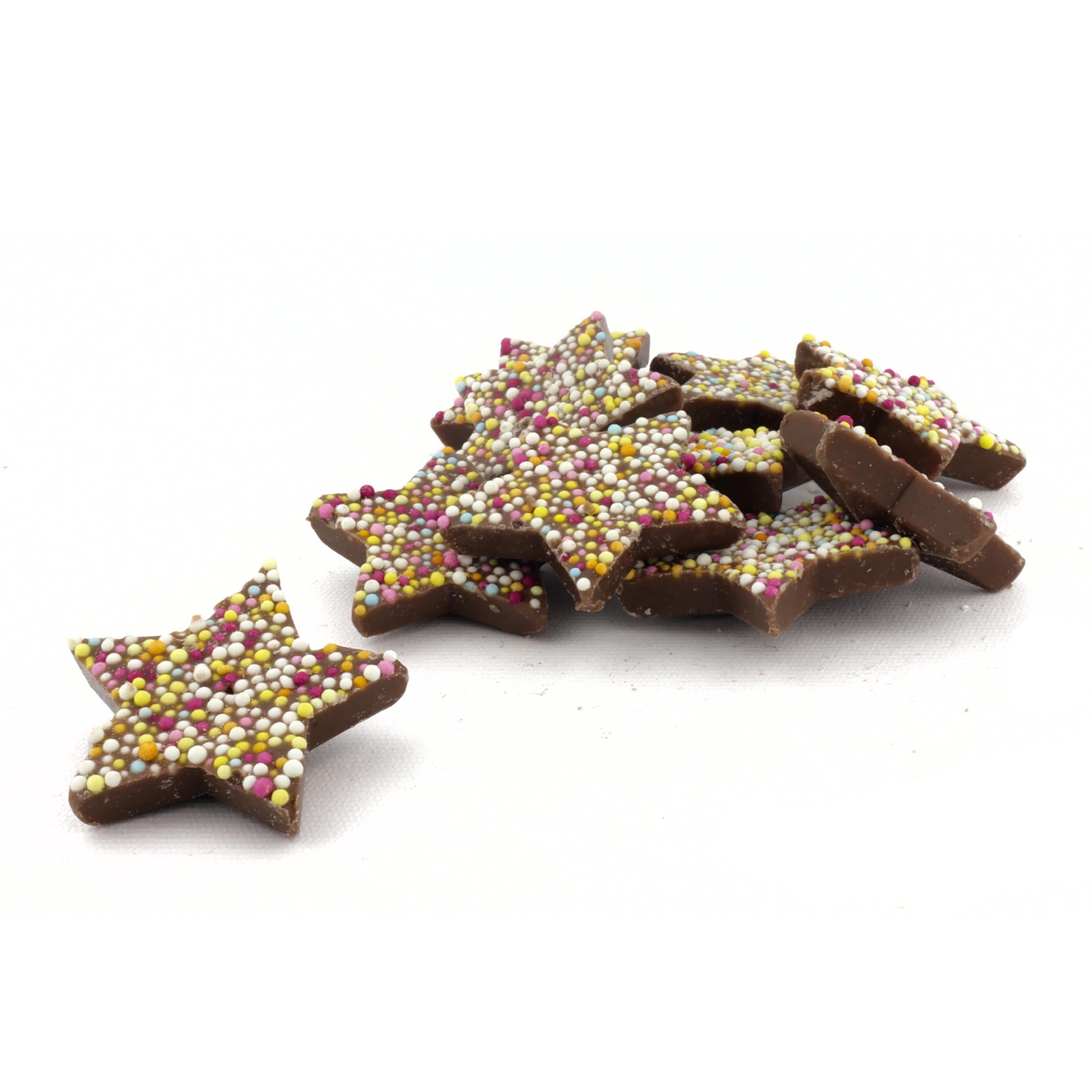 Hannah Chocolate Stars Mixed 500g Pouch – White & Milk Chocolate Vegeterian