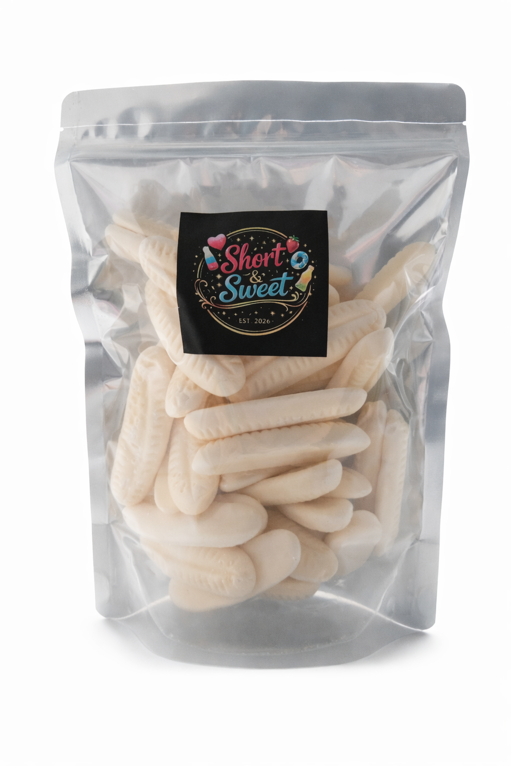 500g Foam Bananas – Soft Banana Shaped Sweets – Bulk Candy