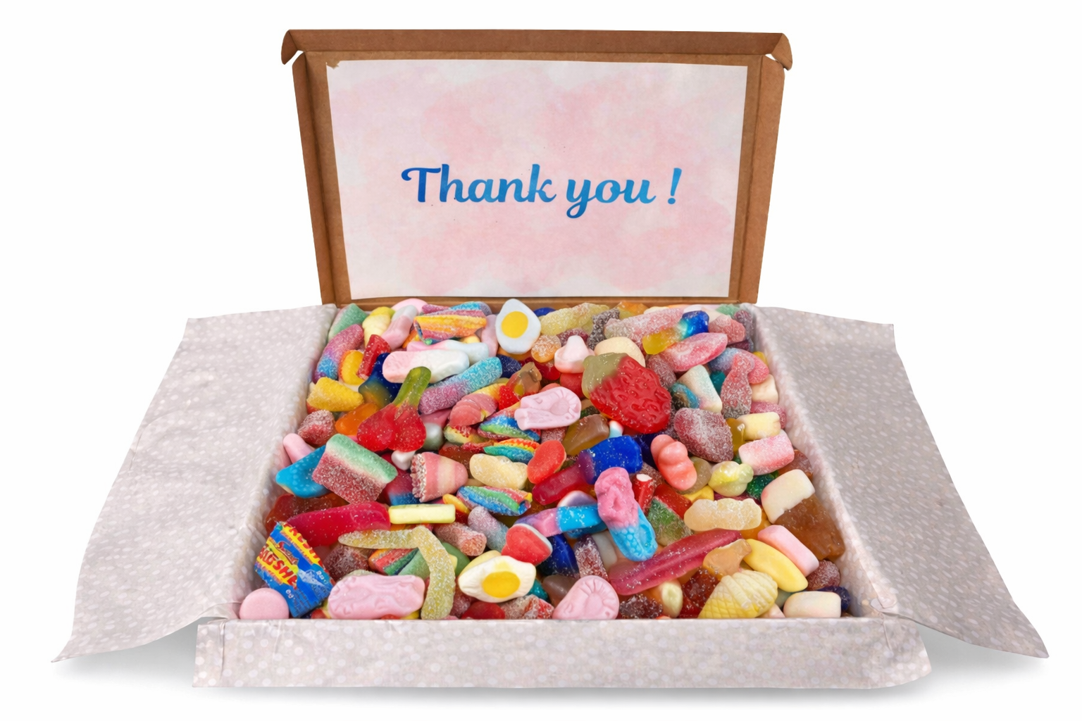 Thank you sweet box, pick and mix, letter box gifts,