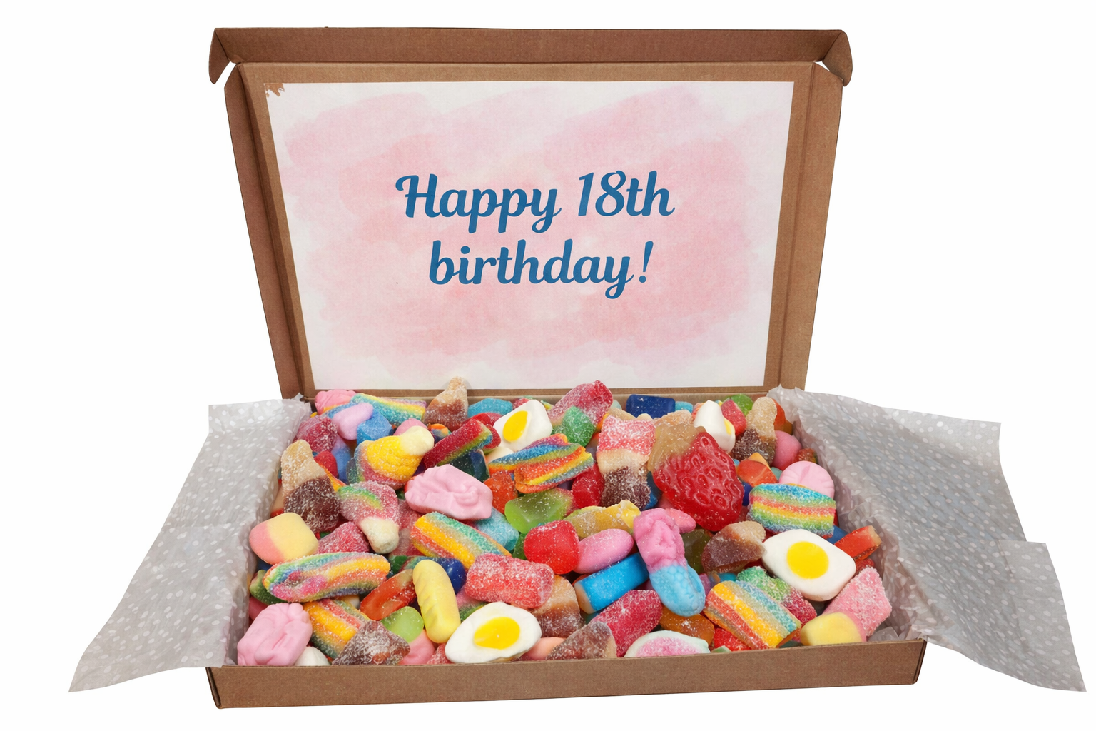 18th Birthday sweet box, pick and mix, letter box gift