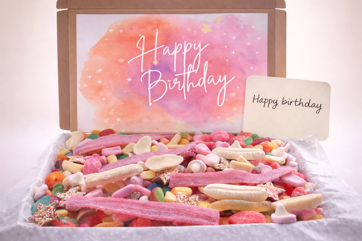 Happy Birthday sweet box, pick and mix, letter box gift